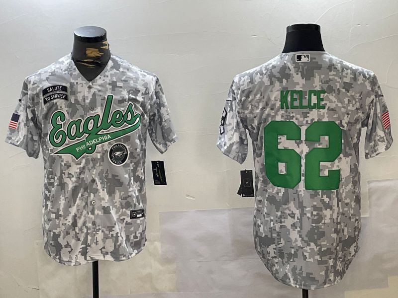 Men Philadelphia Eagles #62 Kelce Nike Arctic Camo 2024 Salute to Service Limited NFL Jersey style 3->philadelphia eagles->NFL Jersey
